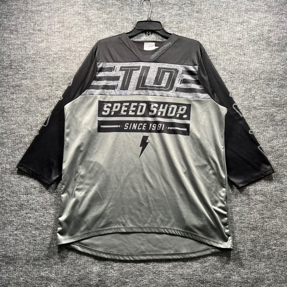 Troy Lee Designs Speed Shop MTB Jersey Gray Black Mens XL